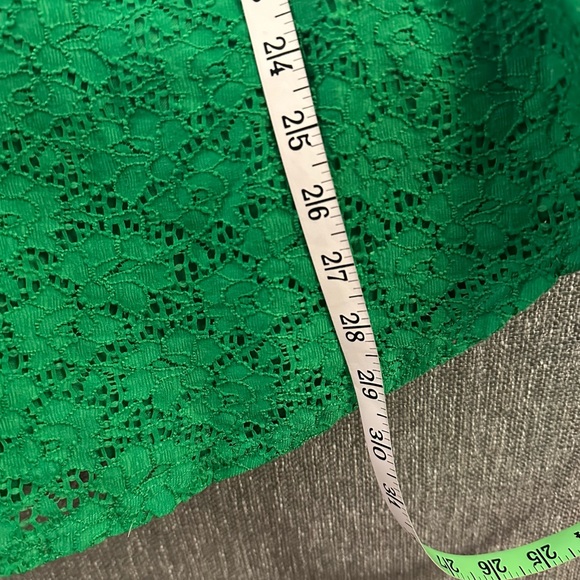 Xhilaration Emerald Green Floral Lace Elastic Waist Dress Size Small - Picture 15 of 15